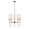 Z-Lite Emily 5 Light Chandelier, Matte Black & Off White 3033-5MB - alternate 6